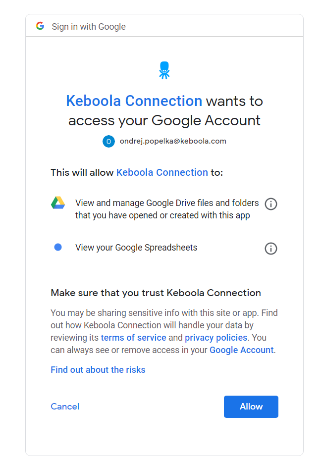 Screenshot - Grant access