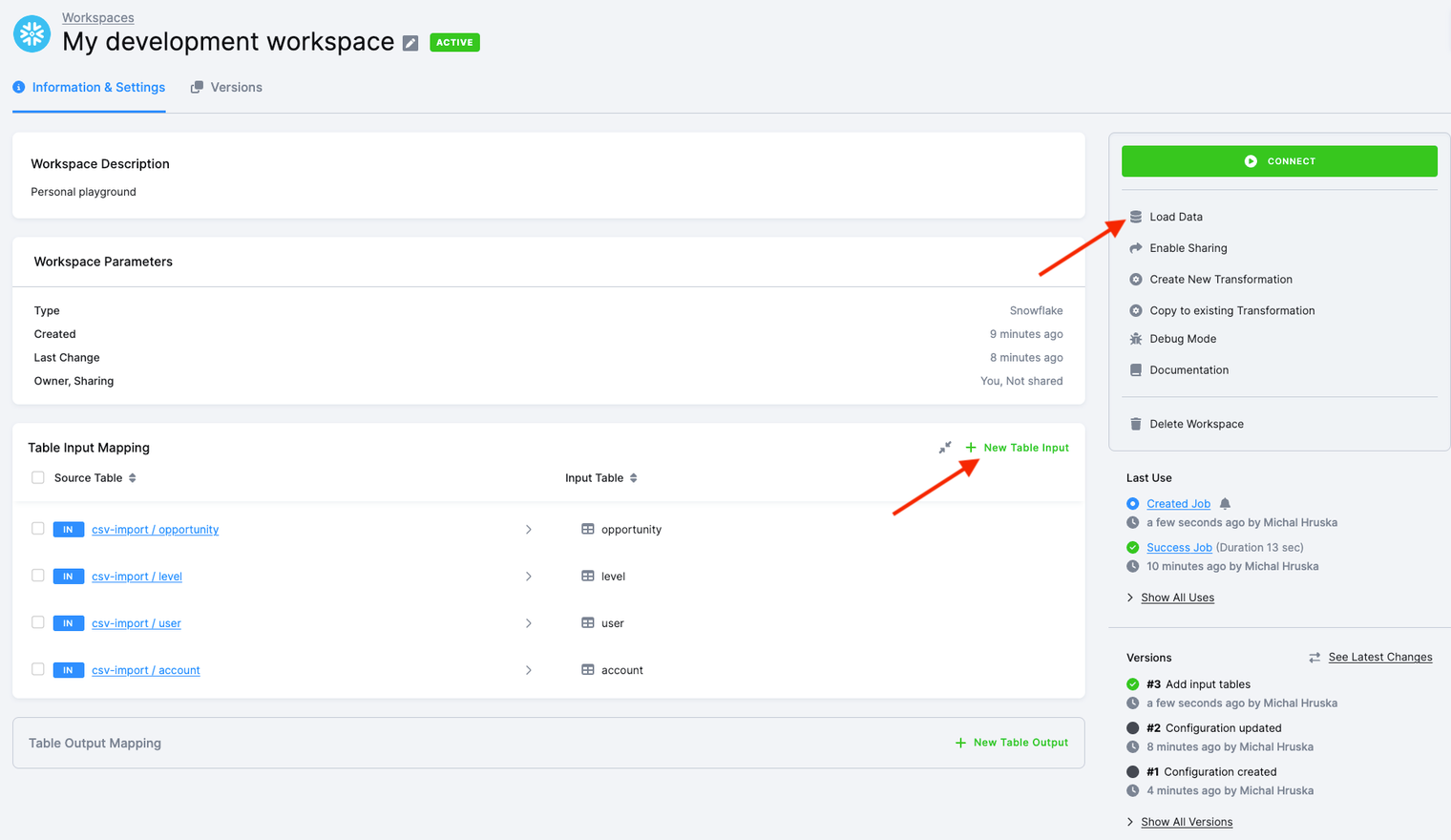 Screenshot - Set the input mapping