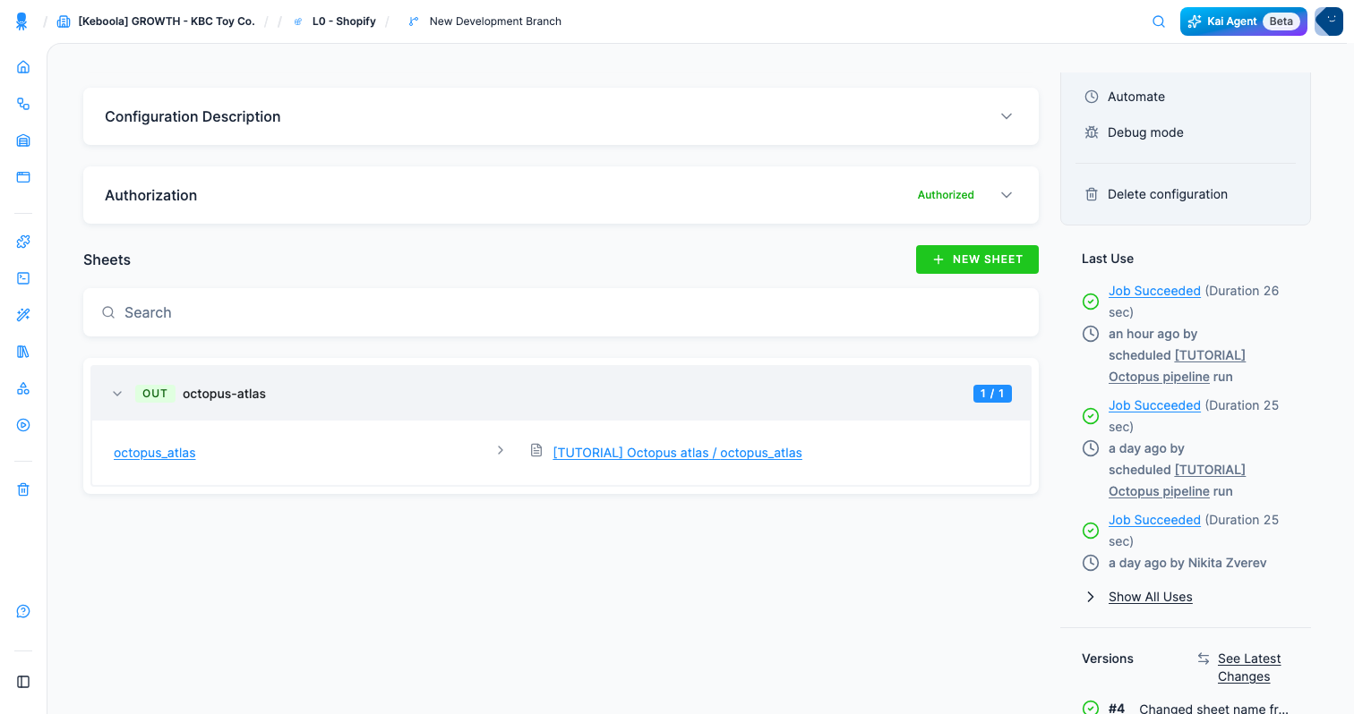 Screenshot - Open the spreadsheet
